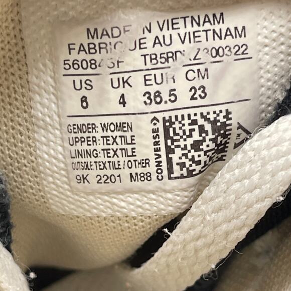 Converse CTAS All Star Lift Shoes Womens 6 Black Canvas Hi Top Platform Sneakers - Picture 8 of 8